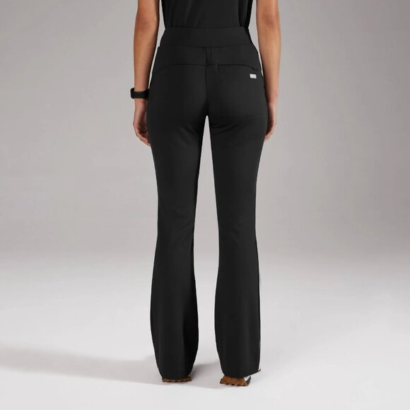 Figs High Waisted Evanston FORMx Skinny Flare Scrub Pants in Black, Size X-Small - Picture 8 of 12